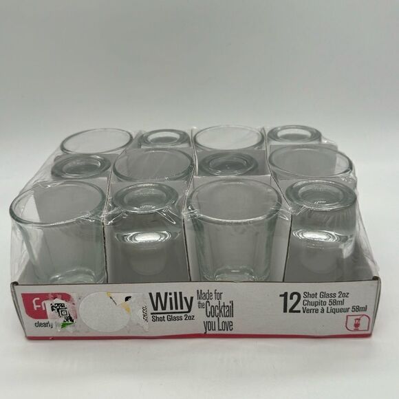 Willy New Case 12 2 oz Shot Glasses - Picture 2 of 5